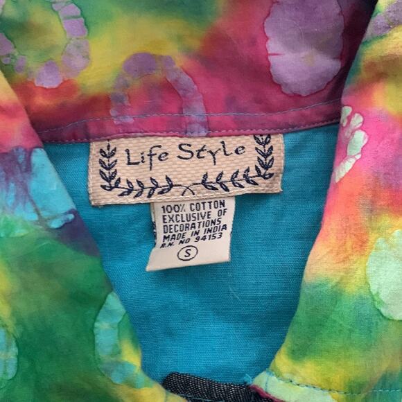 Lifestyle womens small vintage blazer colorful rainbow psych cute barbie quirky - Picture 3 of 12